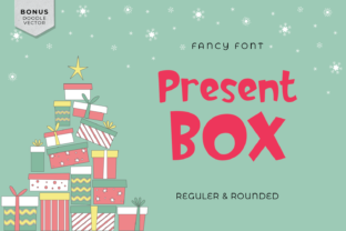 Present Box Font for Holiday-Themed Web Design