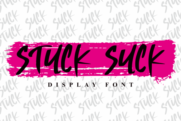 Stuck Suck: A Handwritten Display Font for Bold Campaigns